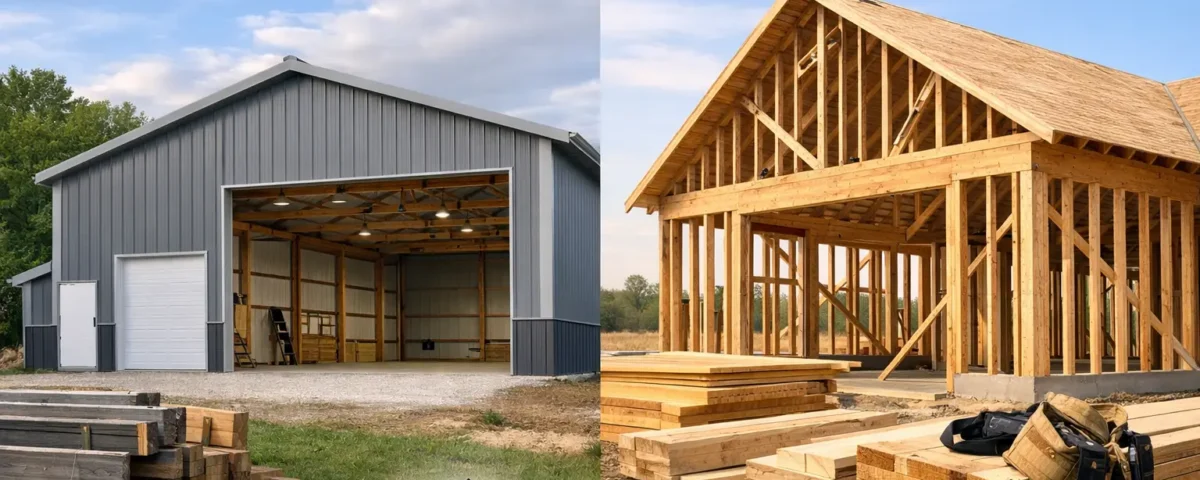 Pole Building vs Stick Frame: Which Fits?